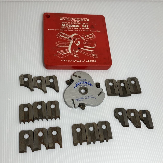 CRAFTSMAN 93200 BENCH & Radial Arm Saw Molding Head w/ 6 Sets of