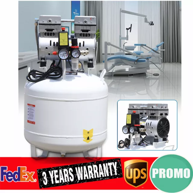 Dental Medical Air Compressor 750W Silent  Air Compressor 40L 165L/min