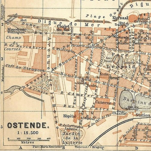 Carte Routière Ancienne MICHELIN N°2 - Bruxelles Ostende - 1953 - Très Bon état