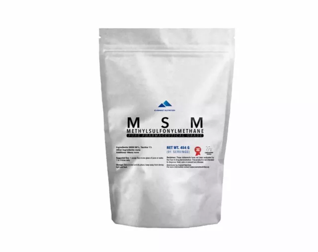 MSM Methylsulfonylmethane 454g Powder ARTHRITIS, JOINTS PAIN REMEDY SKIN HEALTH