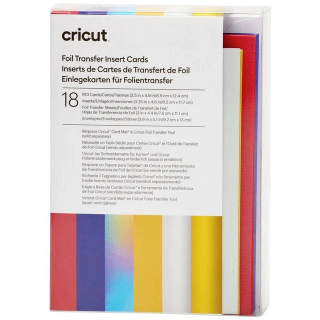 Cricut Insert Cards FOIL Celebration R10 Set de cartes rouge, bleu