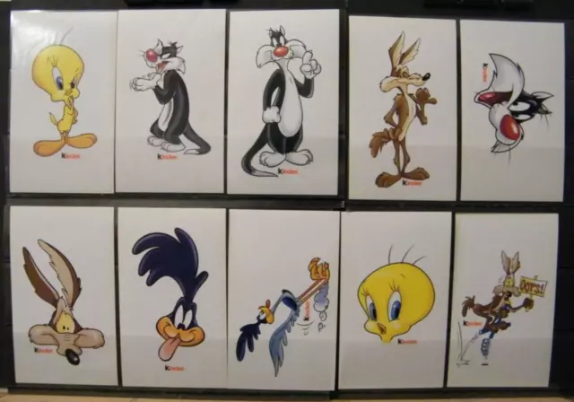 Kinder E Ferrero Serie Completa 10 Adesivi Looney Tunes - In Busta Sigillata