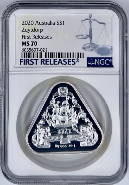 2020 Australia $1 Zuytdorp Shipwreck Silver Coin NGC MS 70 First Releases