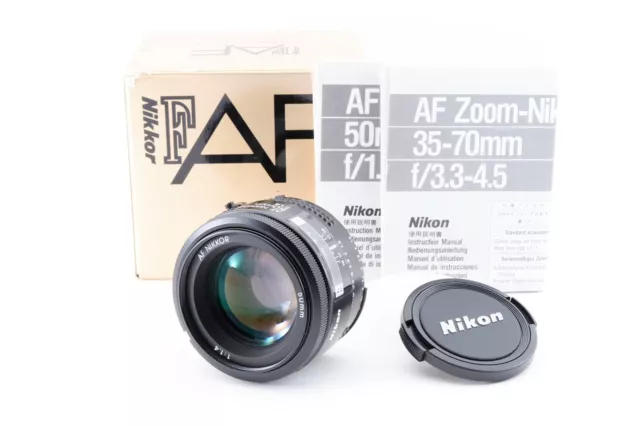 NIKON AF NIKKOR 50mm f/1.4 Standard Prime Lens w/Box [Near Mint] Japan #2029572