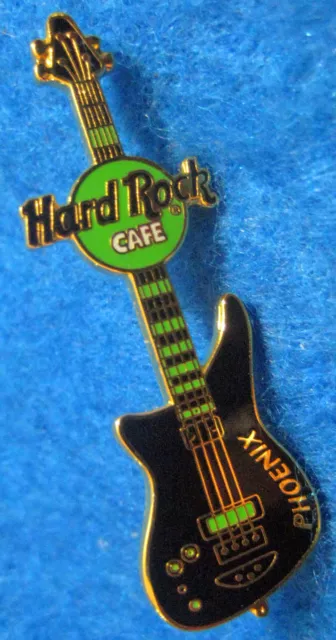 PHOENIX USA BLACK & GREEN *MINI GUITAR* SERIES GREEN LOGO Hard Rock Cafe PIN LE