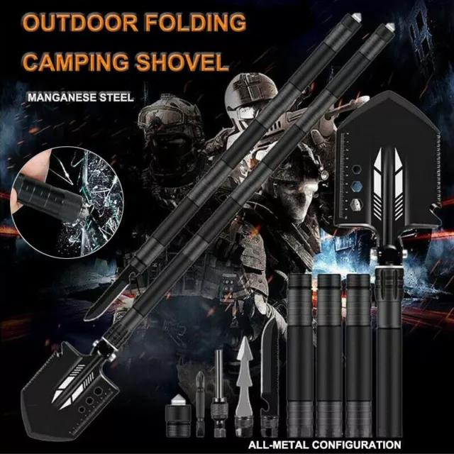 Multi-function Folding Military Shovel Hoe Outdoor Camping Security Digging Tool