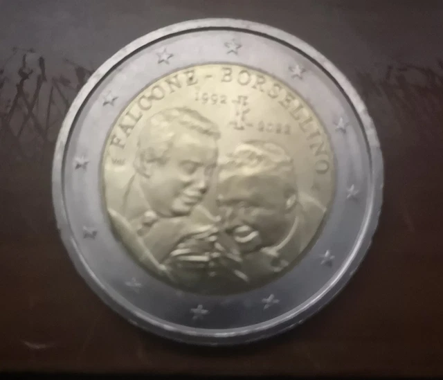 2022 ITALIA moneta da 2 euro FDC Falcone e Borsellino nuova da rotolino