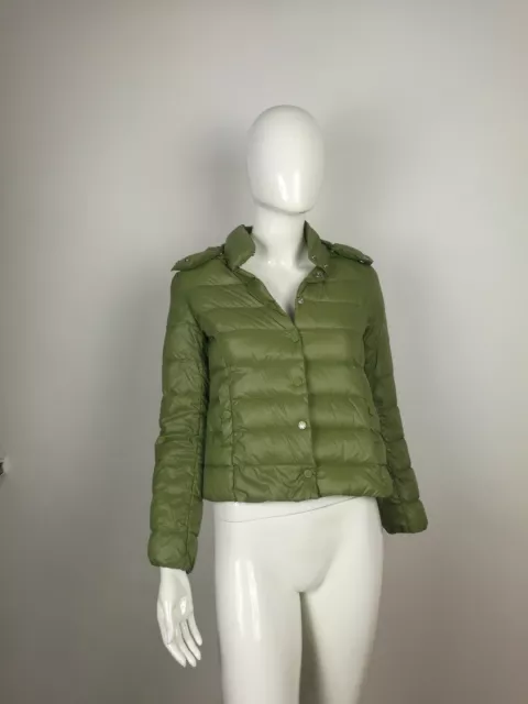 Piumino Giubbino Giubbotto 100 Grammi Taglia 38  Xs  Benetton Colore Verde