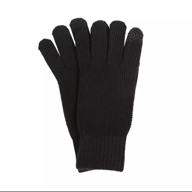 Ralph Lauren Polo  Cashmere Gloves The Touch Gloves Black Size L