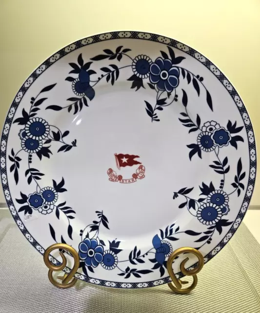 White Star Line RMS Titanic Artifact Collection 2nd Class Dinner Plate Replica