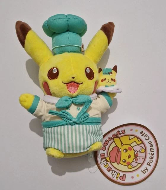 OFFICIAL PIKACHU PLUSH Sweets Chef Pokemon Cafe Japan Doll Soft Toy ...