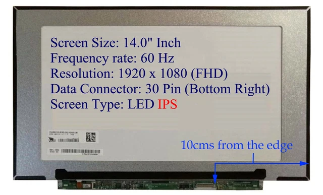 Asus Vivobook S14 S432 Ersatz 14,0" Fhd Qualität Ips Display Screen Panel Ag 4