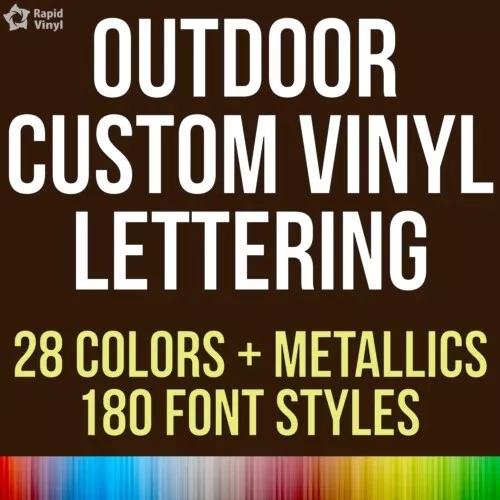 Custom Vinyl Lettering Outdoor Decal Car Truck Boat RV Door Window Glass Sticky