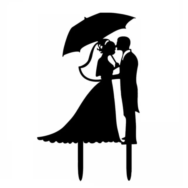 Mr Mrs Wedding Decoration Cake Topper Acrylic Black Romantic Bride Groom9669