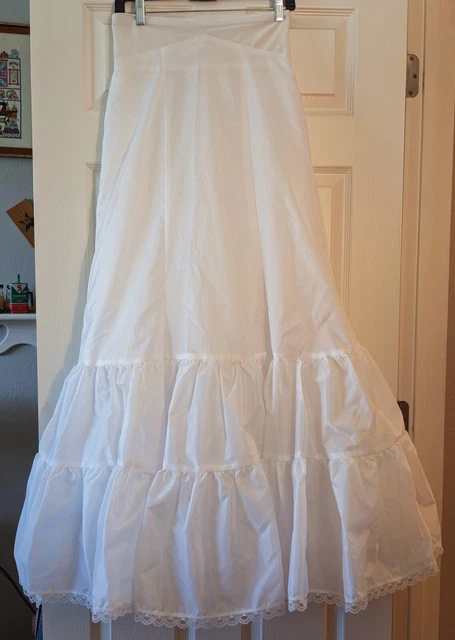 High Waist Crinoline - Long - 2 Tiers - A Line - Petticoat Half Slip - 28" Waist