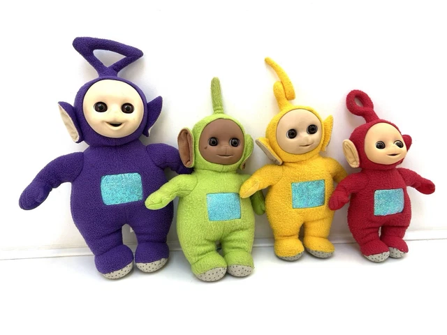 GOLDEN BEAR TELETUBBIES Complete Set X4 Plush Toys Open Close Eyes GOLDEN BEAR TELETUBBIES Complete Set X4 Plush Toys Open Close Eyes