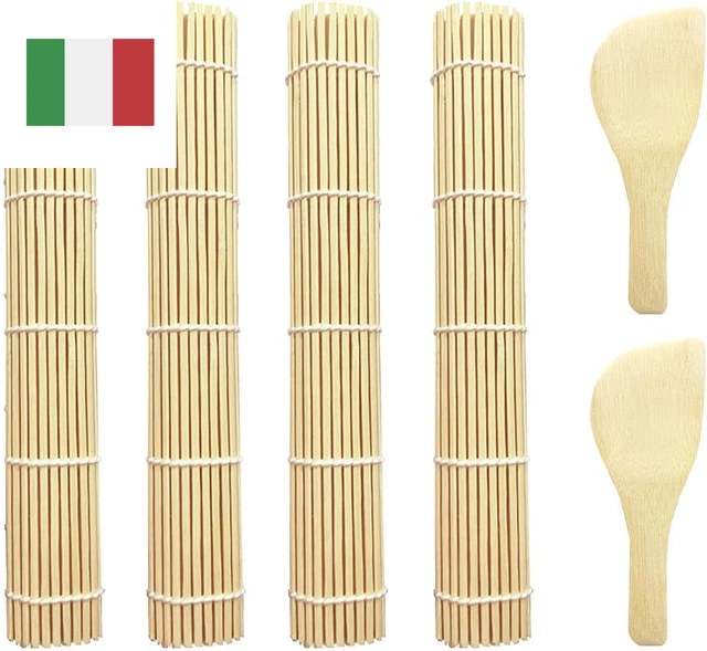 Kit Sushi, Sushi Kit, 6 Pcs Kit per Sushi, Tappetino Sushi, Stuoia Sushi, Attrez