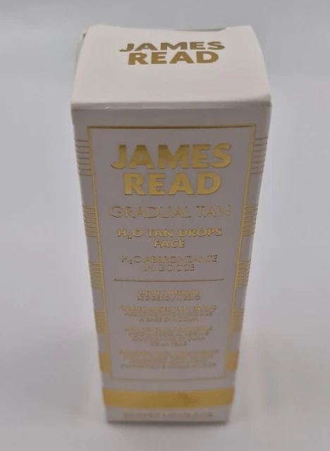 James Read Gradual Tan H20 Tan Drops Face, Light/Medium - 30ml Boxed