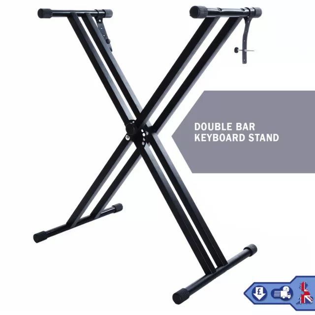 Electronic Piano Double X Stand Music Keyboard Standard Rack Adjustables Height