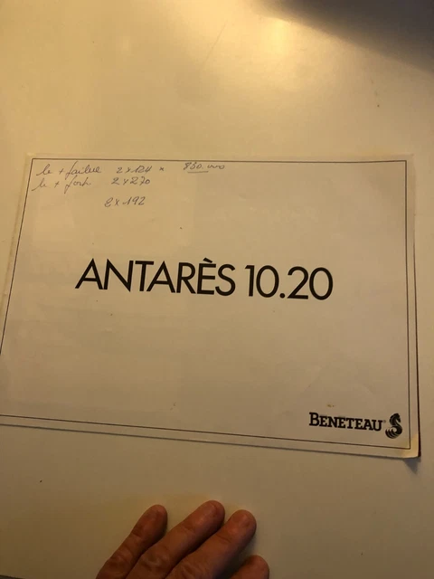 ANTARES 10.20 BENETEAU  Bateau Voilier catalogue publicitaire vintage C30