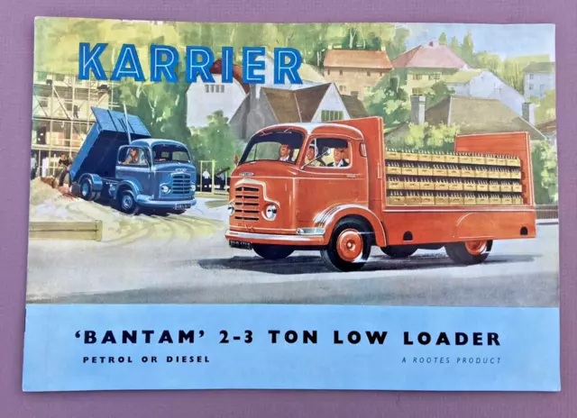 Karrier Bantam 2-3 Ton Low Loader Commercial Sales Brochure 1959 Petrol / Diesel