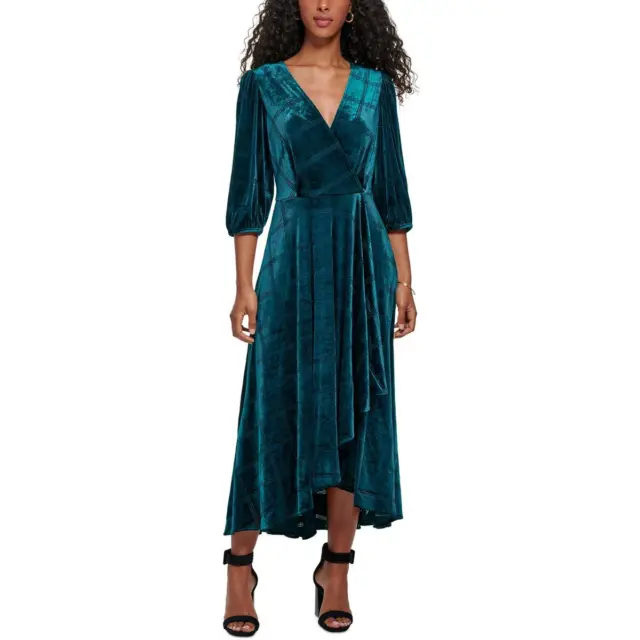 Calvin Klein Womens Velvet Faux Wrap Formal Evening Dress Gown BHFO 9407