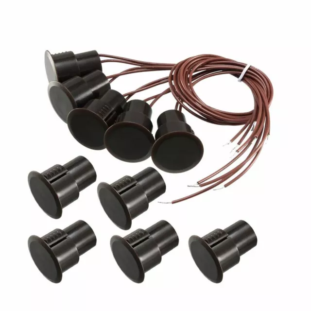 RC-36 NC Recessed Wire Door Contact Sensor Alarm Magnetic Reed Switch Set of 5