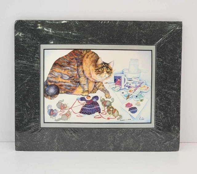 Barbara Lavallee Artist's Cat On The Painting Table Art Card Kuspuk Lady Dogs