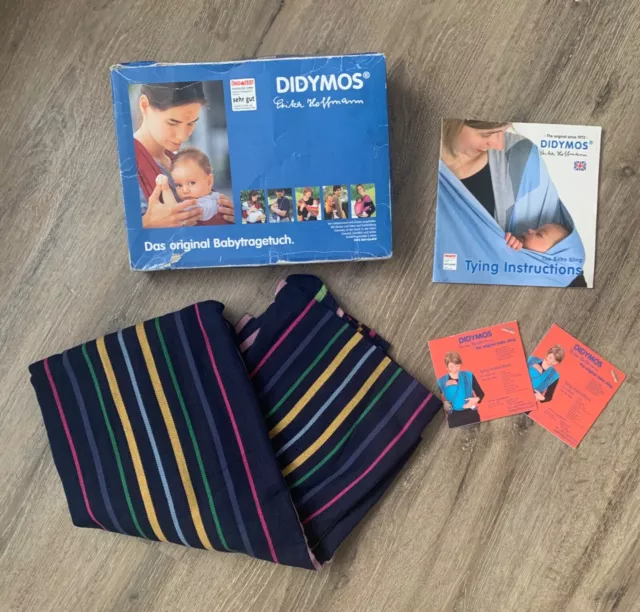 😍 Rare DIDYMOS multicoloured Woven Wrap Sling Baby Carrier (size 5) brand new😍