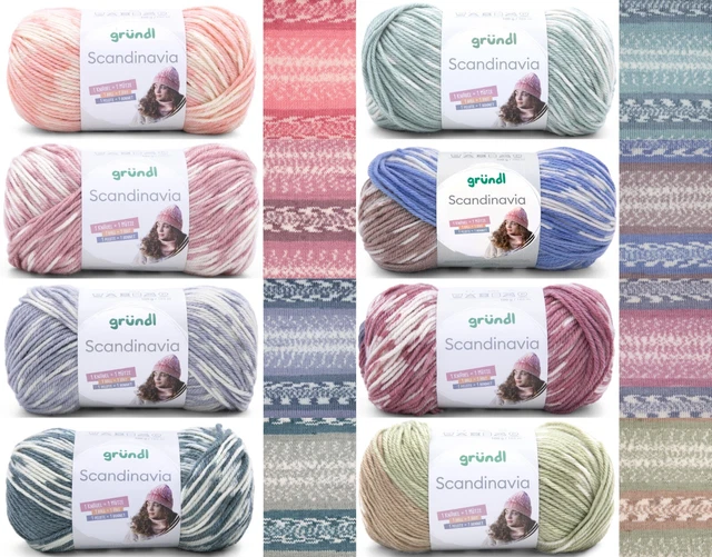 100g Gründl Scandinavia - Wolle Garn Stricken Häkeln Norwegermuster (49,90€/kg)