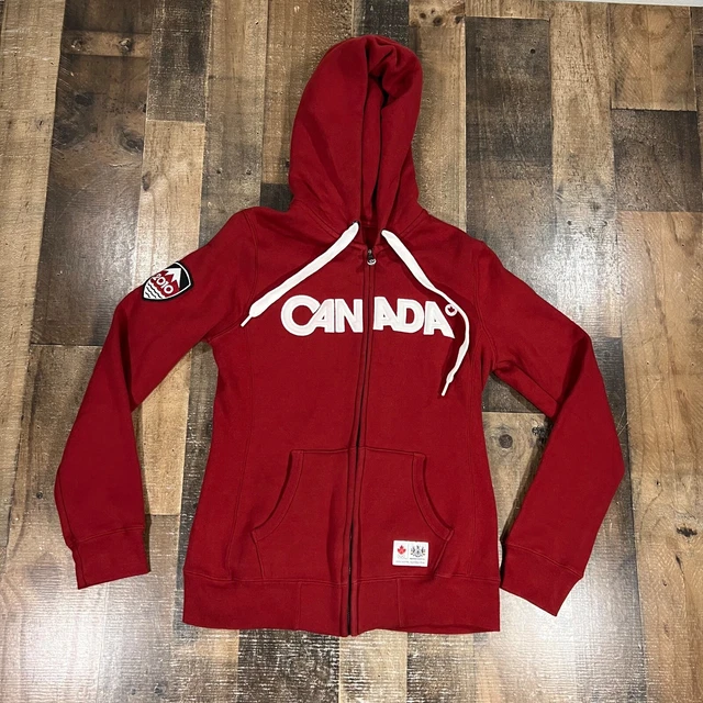 Canada Olympics Womens Jacket Small Red Hudson Bay 2010 Full Zip Hooded Sweater