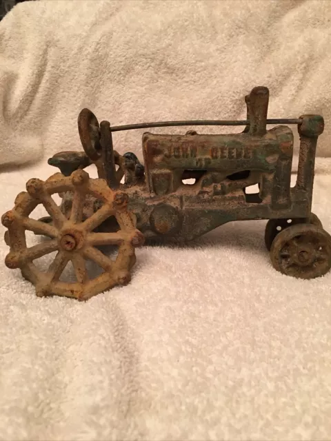 Vintage Cast Iron John Deere Tractor