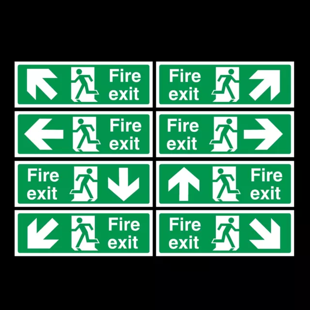 Fire Exit Rigid Plastic Sign 300x100mm