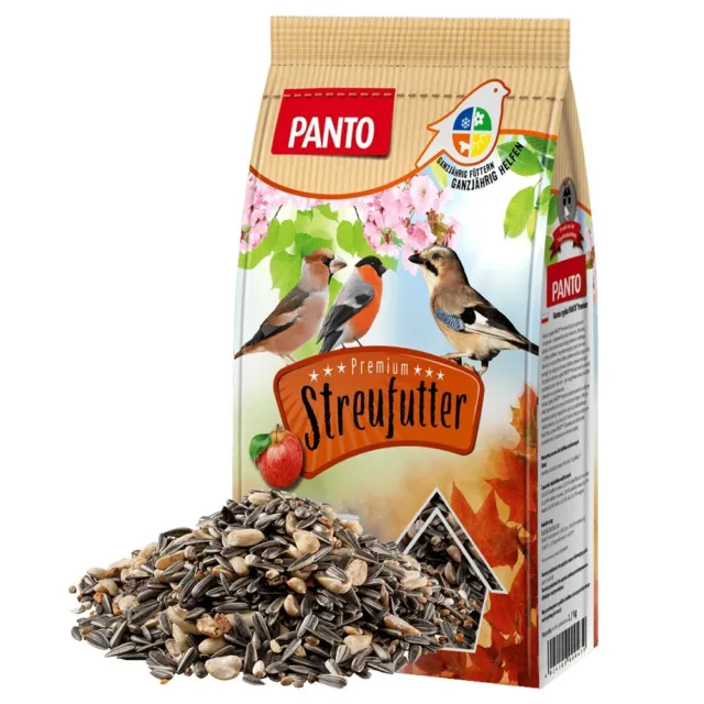 PANTO® Streufutter Premium con Mela Selvatica e Uvetta per Mangiatoie degli Ucce