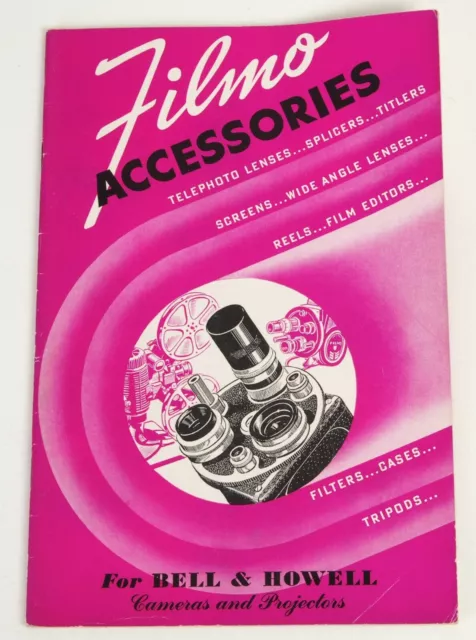 +Vintage Original Bell & Howell Filmo Accessory Sales Brochure