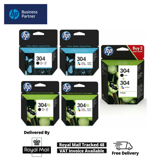 HP 304 / HP304XL Black/Color Ink Cartridges For ENVY 5030 5050 5010 5020 Lot