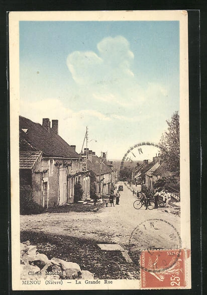 CPA Menou, la Grande Rue