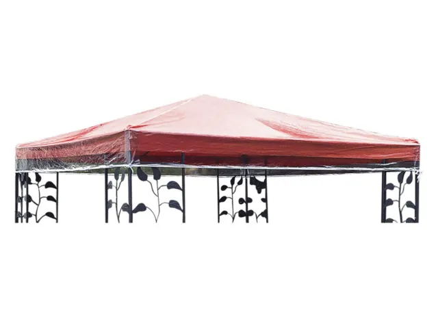 QUICK STAR Pavillon Schutzhaube 3x3m Wasserdicht Transparent Wetterschutz 2