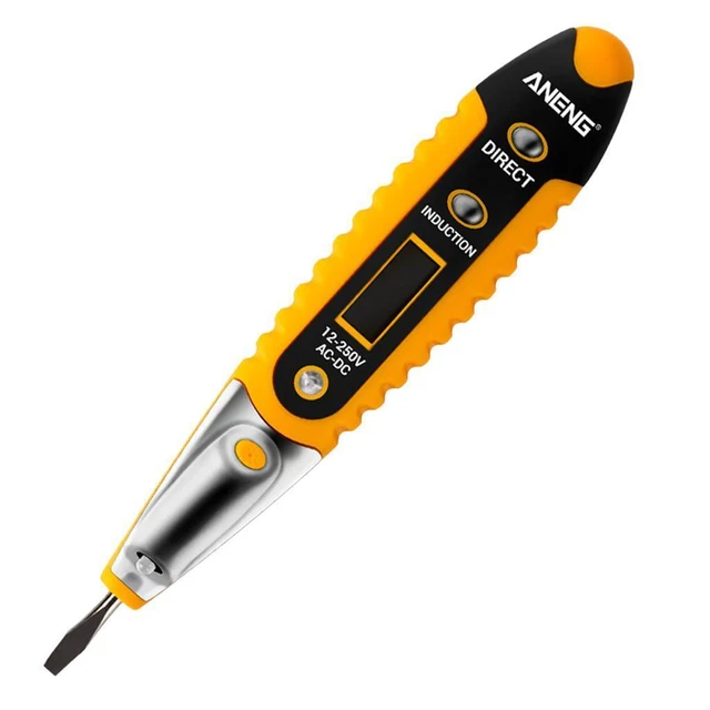Stylo testeur de tension numérique DC 12-250V Affichage LCD Accessoires