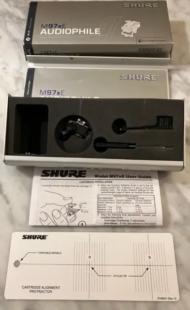 Shure M97X (M97Xe) Cartridge & New Lpgear N97Xe Vivid Line Stylus In Metal Case
