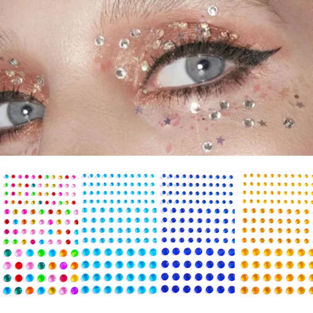 Visage Gemmes Coller Sur Bijoux 3D Corps Glitter Festival Strass Gemmes # 3