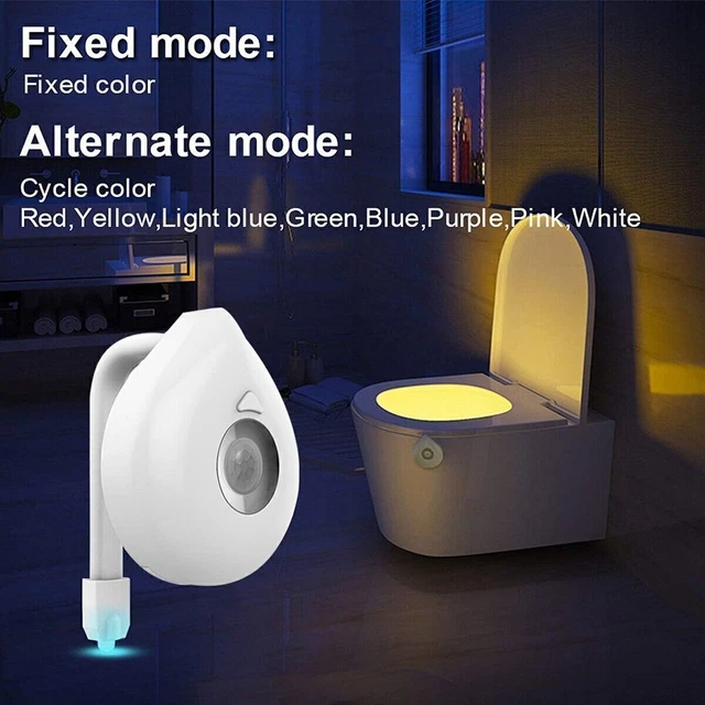 8 COLORS LED Toilet Night Light Automatic Human Motion Sensor Bowl Bathroom £12.27 - PicClick UK