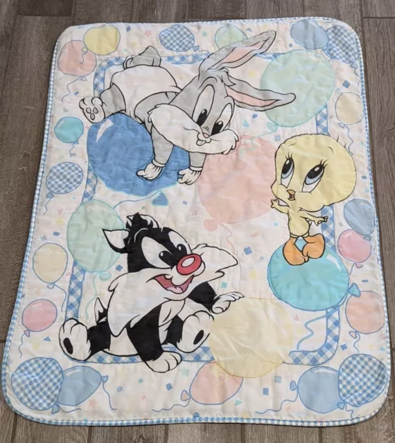 Manta de Colección Baby Looney Tunes Cuna Edredón Tweety Silvestre Bugs Globo Edredón