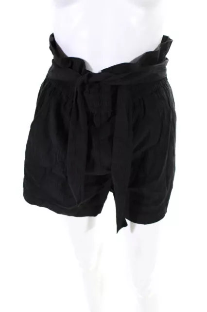 3.1 Phillip Lim Womens Elastic Waistband Belted Short Shorts Gray Cotton Size 2