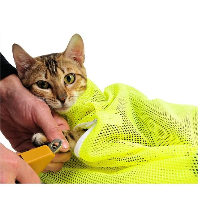 Pet  Grooming Washing Bath Bag, Scratching Biting Restraint Polyester Mesh9931