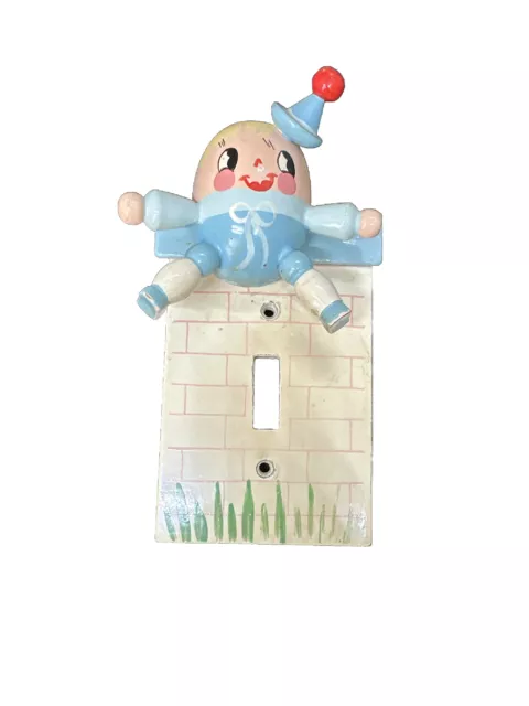 Vtg Humpty Dumpty On A Wall Light Switch Cover Originals by IRMI Nursery Decor