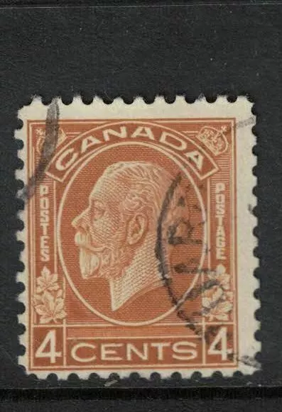 canada stamps - 1932 - medallion GV issue 4c yellow brown sg322 - sg322 scarce