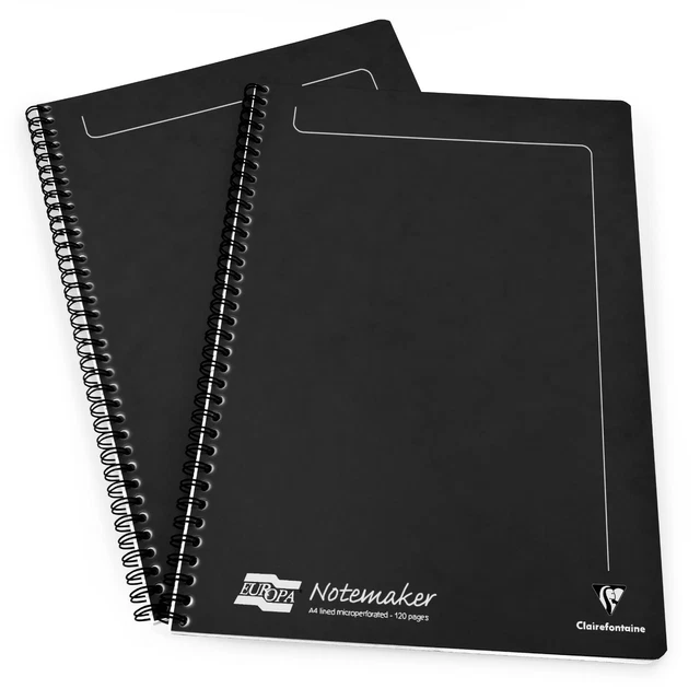 Notemaker Designs 2 X CLAIREFONTAINE Europa Notemaker Notebook - A4 - 90gsm - 120 Pagine ...
