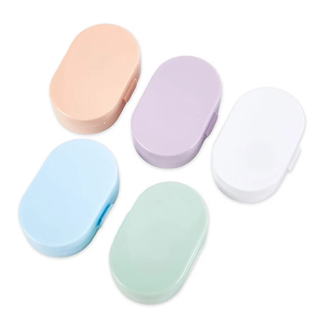 Custodia portatile mini lenti a contatto colore liscio caramelle per cura degli occhi donna da viaggio F2