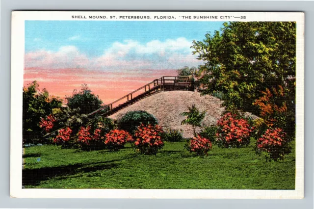 St. Petersburg, FL-Florida, Shell Mound Vintage Postcard